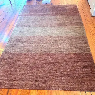 Contemporary Wool Area Rug 7' 8" × 4' 9"