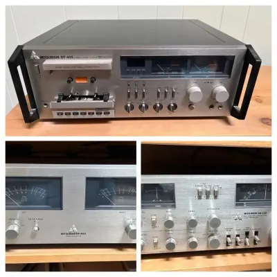 Mitsubishi DT-40S 3-Head Cassette deck, DA-M10 Power Level Meter, DA-C20 Stereo Tuner/Preamplifier 