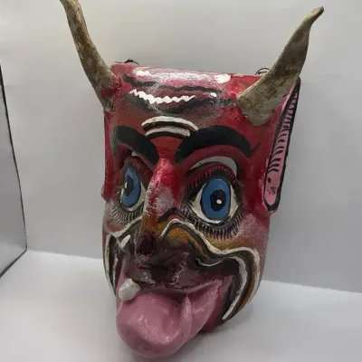 Mexican Folk Art Devil Mask (mascara de diablo)