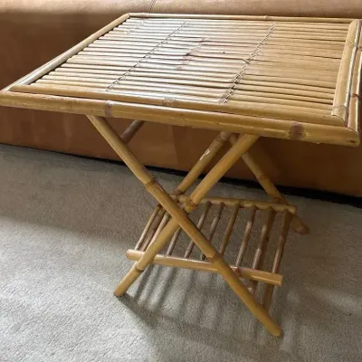 Folding Bamboo Side Table 