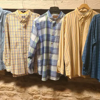 6 Levis, LL Bean, Lands End, Izod Etc Shirts