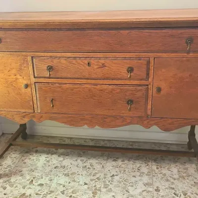 Antique Buffet with Brass Pulls
