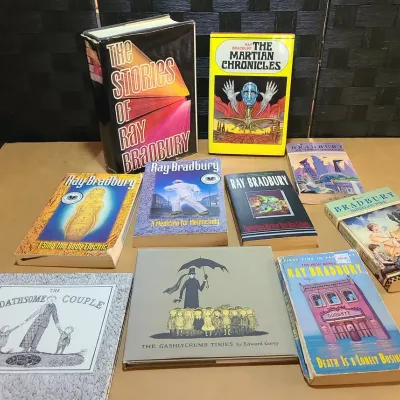 Ray Bradbury Novels and Edward Gorey Books