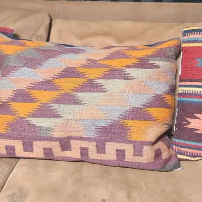 3  Native Wool Blanket Pillows