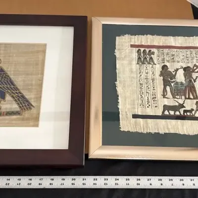 Hand Painted Egyptian Papyrus  