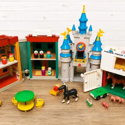 1970-80s FISHER-PRICE LITTLE PEOPLE SESAME STREET AND FARM WITH MORE