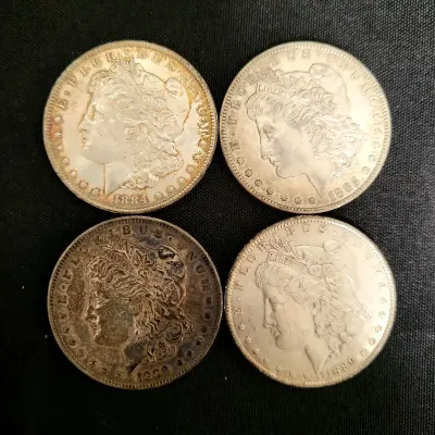 1880s MORGAN SILVER DOLLARS