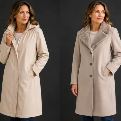 MEN'S LONDON FOG COAT & WOMEN'S LL BEAN COAT