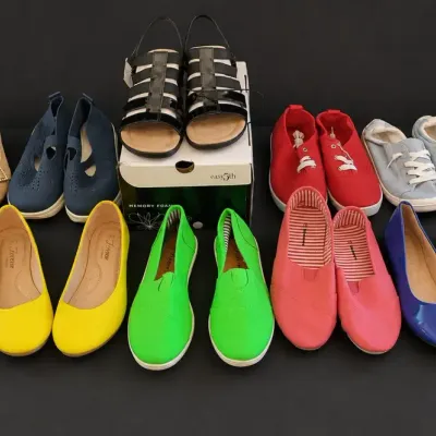 COLORFUL COLLECTION OF LADIES' SHOES (SIZE 4-5.5)