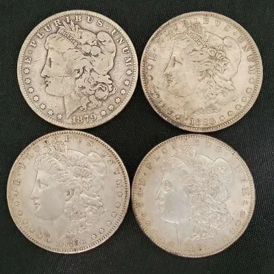 1979 & 1980s MORGAN SILVER COINS