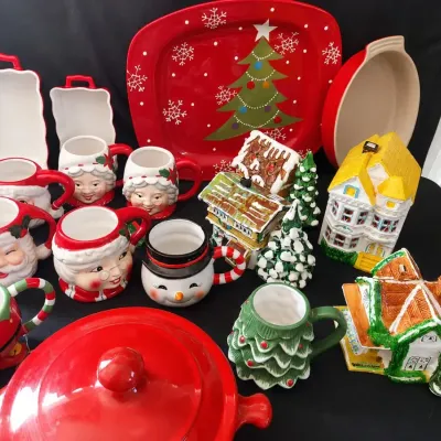 CHRISTMAS CERAMICS, INCLUDING LE CREUSET 