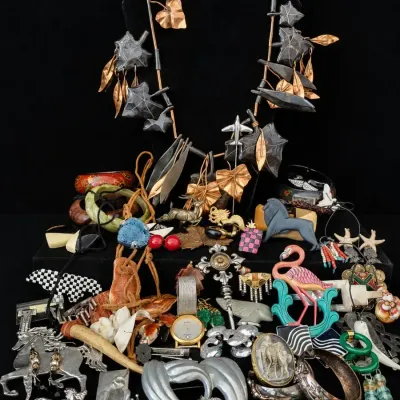 FUNKY COSTUME JEWELRY INCLUDING SKAGEN WATCH