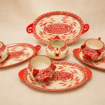 TEMP-TATIONS SOUP BOWL AND SANDWICH TRAY SET