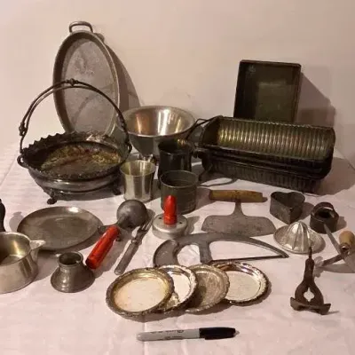 Assorted Metal Kitchen Items & Gadgets