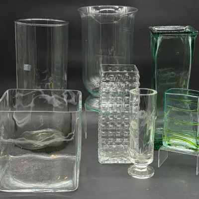 (7) Glass Vases 