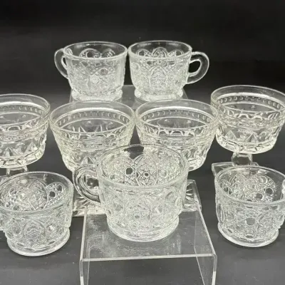 (8) Dessert Cups & (12) Punch Bowl Cups
