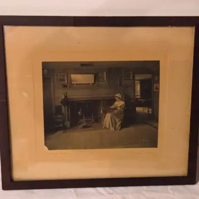 "Making Lace" - Signed Wallace Nutting