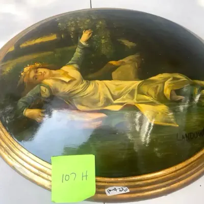 Convex Painting On Wood, Painted Copy of a Painting