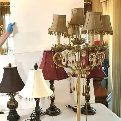 4 Table Lamps And A Floor Lamp, All Modern Day, Romantic Feel