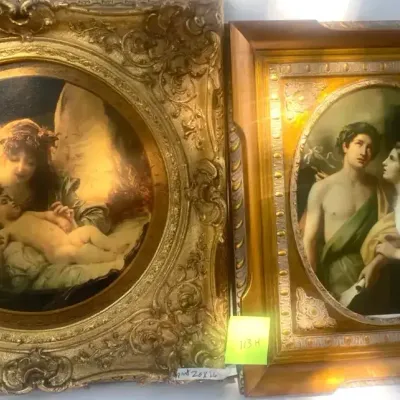 Romantic Prints In Very Large Gold Frames