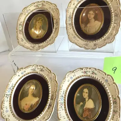 Cameo Portrait Plaques, Vintage