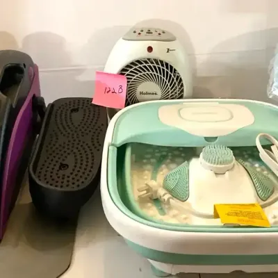 Under Desk Elliptical, A Little Fan, A Foot Bath, And A Paraffin Hand Spa