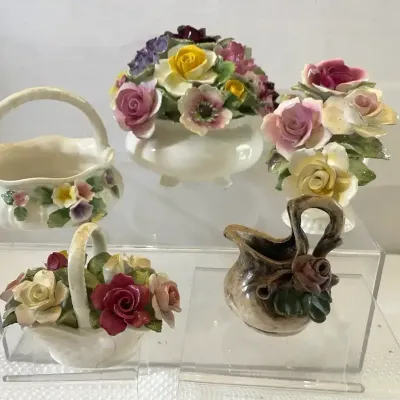 Vintage Porcelain Flower Decor