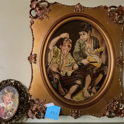 Handcrafted Needlepoint Pictures, Vintage