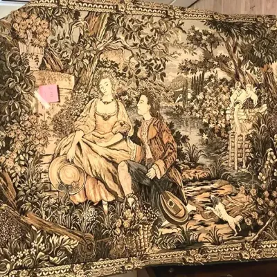 Vintage Tapestry with a Classical Theme