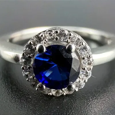 Sapphire Sterling Silver Ring