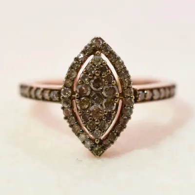 Natural Diamond Sterling Silver Ring