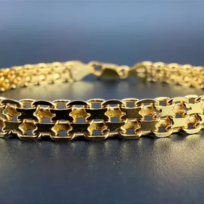 Italian Gold Vermeil Sterling Silver Bracelet 