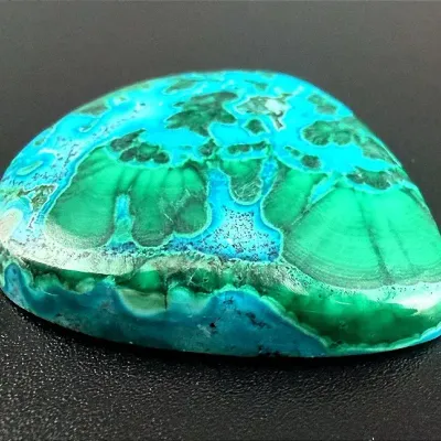 38.0 Ct Chrysocolla Malachite Teardrop Cabochon 