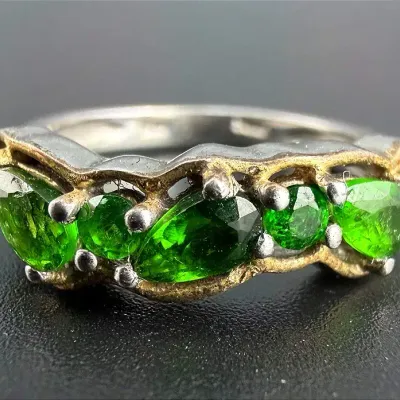 Chrome Diopside Sterling Silver Ring 