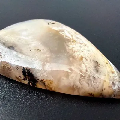 46.5 Ct Dendritic Agate Teardrop Cabochon 