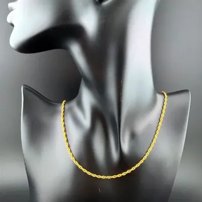 Italian Gold Vermeil Sterling Silver Chain Necklace 