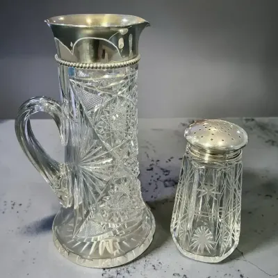 Sterling Top Carafe & Sugar Shaker 