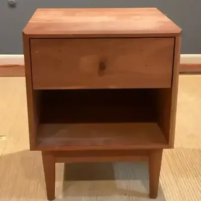 Room & Board Mid-Century Modern Walnut Nightstand (23” H X 18” W X 18” L)