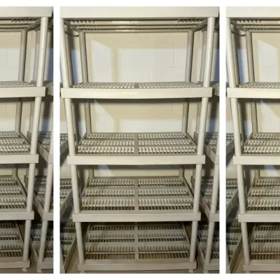 Three Plastic Shelves (24 x 36 x 72)