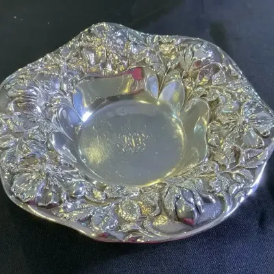 Sterling Silver Floral Candy Dish (144g)