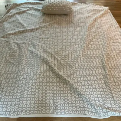 Crate & Barrel Queen Duvet Cover + Restoration Hardware Throw Blanket 