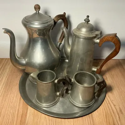 Stieff MCM Pewter Tea Serving 