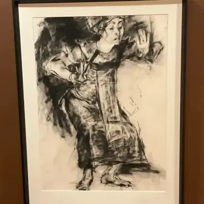 Pastel On Paper Drawing By Laura Freeman Called Baltimore Dancer