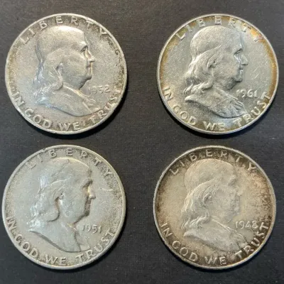 Franklin Silver Half-Dollars (4 Count)