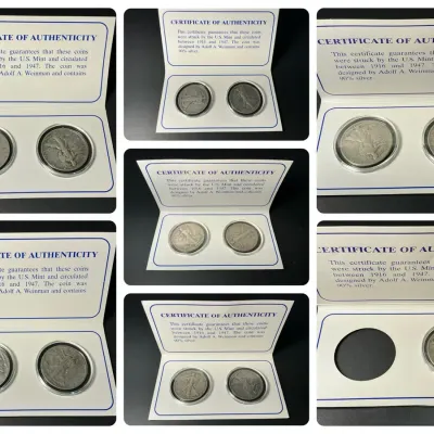 PCH Walking Liberty Silver Half-Dollars (13 Half-Dollars)