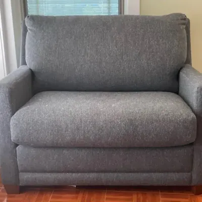 Lazy Boy Twin Size Convertible Chair (36” H X 47” W X 36” D) With On Air Comfort Pump