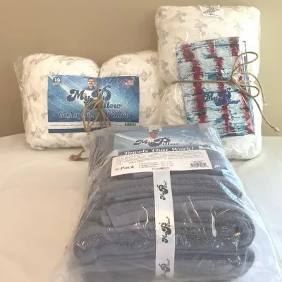 My Pillow Microfiber Towels And Two Travel Pillows