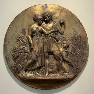 The Romans Gilt on Plaster Large Wall Plaque (29 Inch)