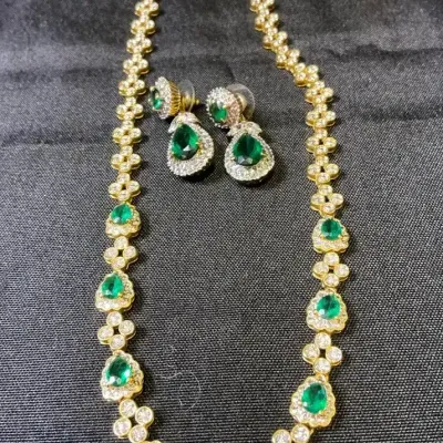 Camrose & Kross Gold Plated Collar Necklace With Earrings 
