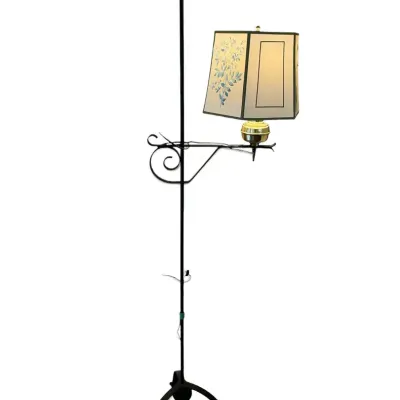 Wrought Iron Floor Lamp (65 Inch Max Height)